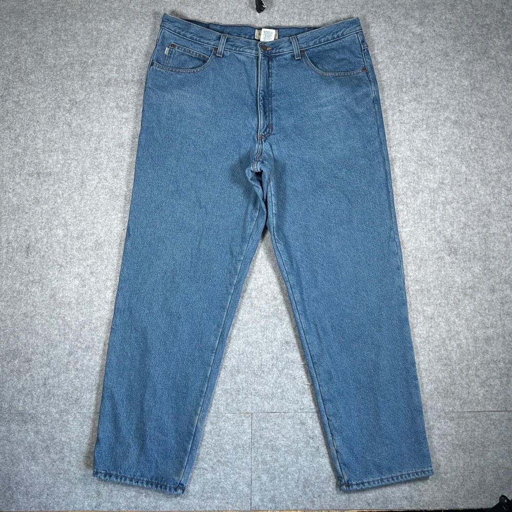 L.L.Bean Denim Jeans Men 38x32 Blue Relaxed Fit Fleece Lined Insulated Warm